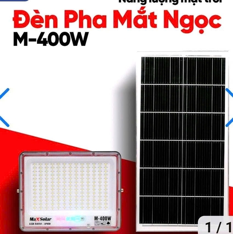 Đèn pha mắt ngọc năng lượng mặt trời M-400W