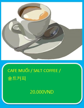 CAFE MUỐI / SALT COFFEE / 솔트커피