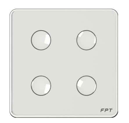 Công tắc cảm ứng thông minh FPT Smart Home Athena vuông màu trắng 4 nút