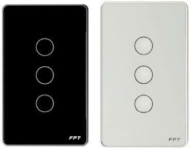 Công tắc cảm ứng thông minh FPT Smart Home Athena chữ nhật màu trắng 3 nút