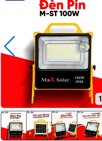 Đèn pin xách tay năng lượng mặt trời M-ST 100W Maxsolar