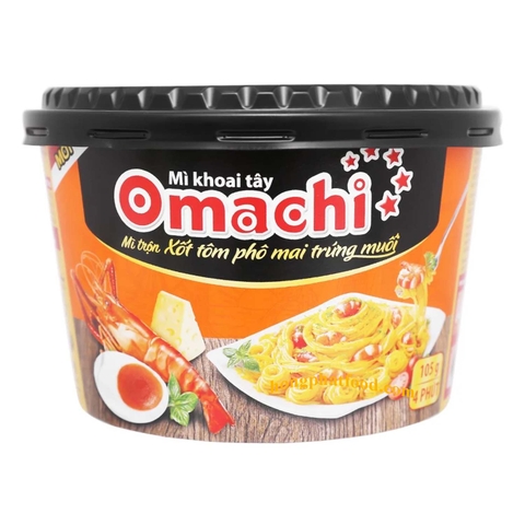 Mì tô trộn Omachi xốt phô mai trứng muối hộp 105g