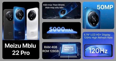 Điện thoại MEIZU Mblu 22 Pro (6.79in/4gb/128gb)