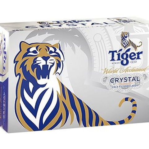 Bia TIGER Crystal bạc lon cao 330ml 1 thùng
