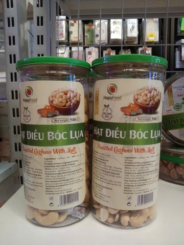 Hạt điều rang muối bóc lụa hũ 500g