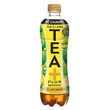Trà ô long TEA + PLUS vị chanh chai 450ml thùng 24 chai