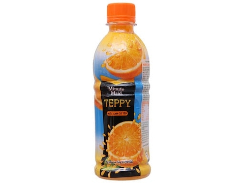 Nước cam có tép MINUTE MAID TEPPY chai 327ml thùng 24 chai