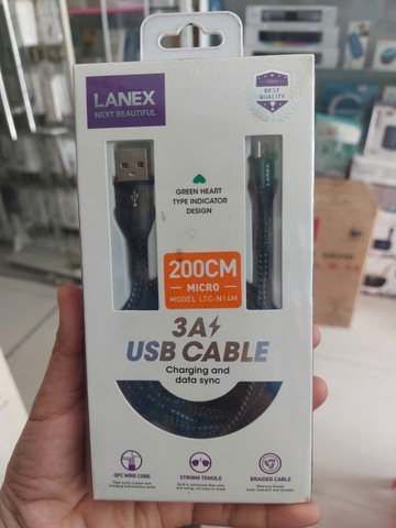 Cap sac nhanh Lanex LTC-N14M Usb to Micro day du dai 2M