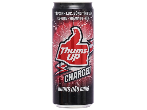 Nước tăng lục THUMS UP hương dâu rừng lon 320ml thùng 24 lon