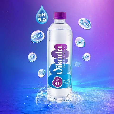 Nước khoáng kiềm thiên nhiên VIKODA chai 500ml thùng 24 chai