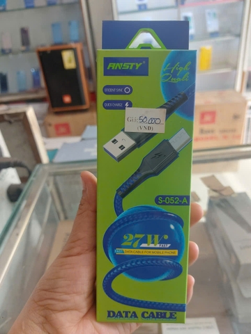 Cáp sạc nhanh Ansty S-052-A dây dù Usb to Micro 27W