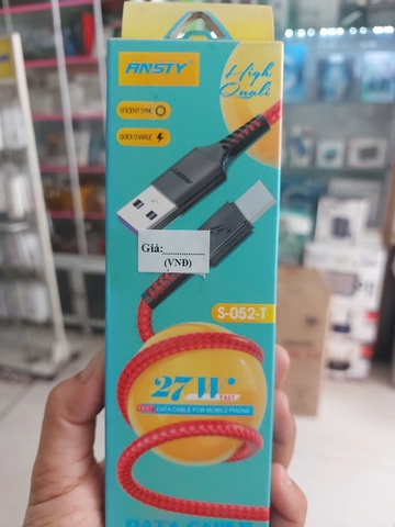 Cap sac nhanh Ansty S-052-I Usb to Type-c day du