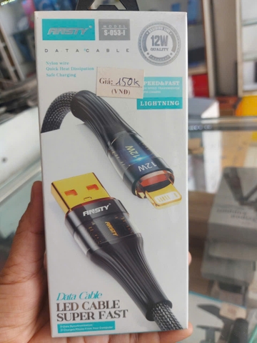 Cáp sạc nhanh Ansty S-053-I dây dù Usb to Lightning 12W