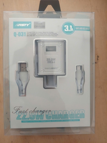 Bộ sạc nhanh Ansty Q-031-A 1 cổng USB to Micro 22.5W