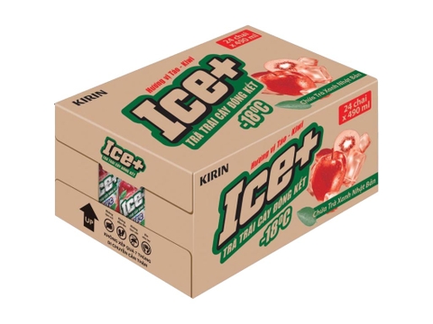 Trà KIRIN Ice+ trái cây đông kết hương vị táo kiwi chai 490ml