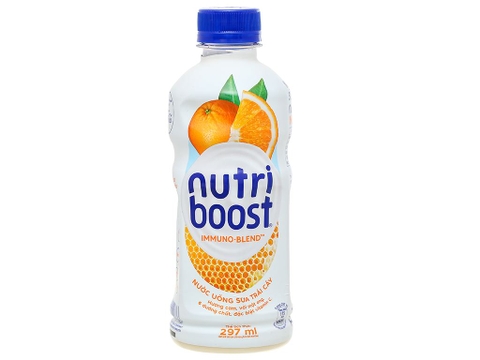 Nước uống sữa trái cây  NUTRI BOOST Energyze Blend hương cam chai 297ml thùng 24 chai