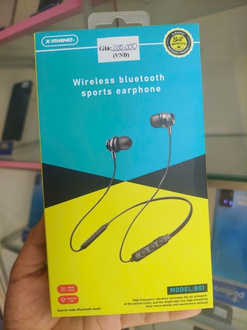 Tai nghe Bluetooth X-Rhino B01 thể thao 2 bên có dây, có mic
