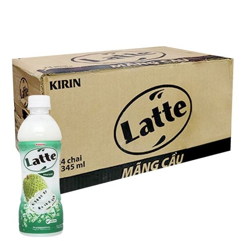 Thức uống thien nhiên pha sữa KINRIN Latte mãng cầu chai 345ml