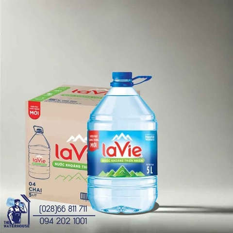Nước khoáng LA VIE can 5L thùng 4 can
