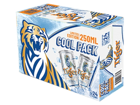 Bia TIGER Crystal coolpack lon 250ml 1 lon