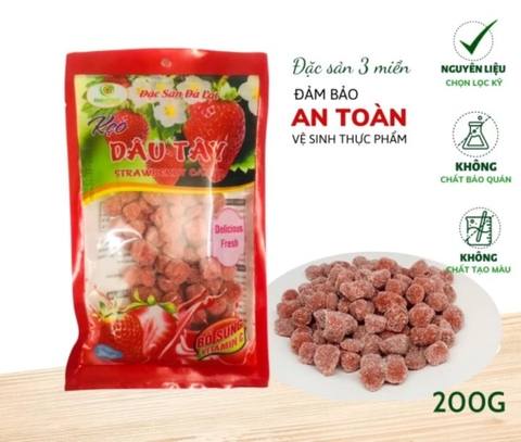 Kẹo dâu tây đà lạt 200g.