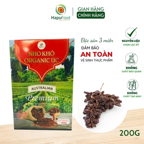 Hộp nho Organic úc 200g