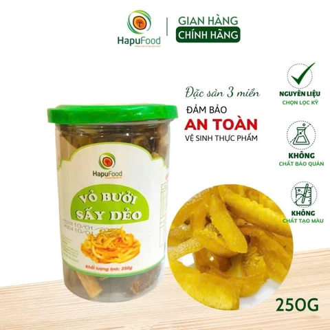 Vỏ bưởi sấy dẻo hũ 250g