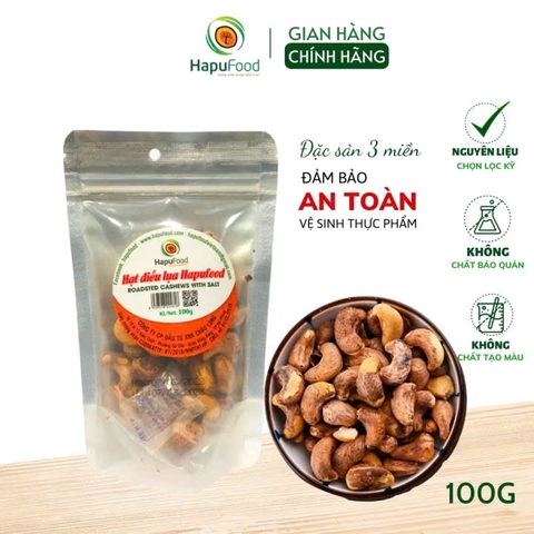 Hạt điều rang muối vỏ lụa 100g