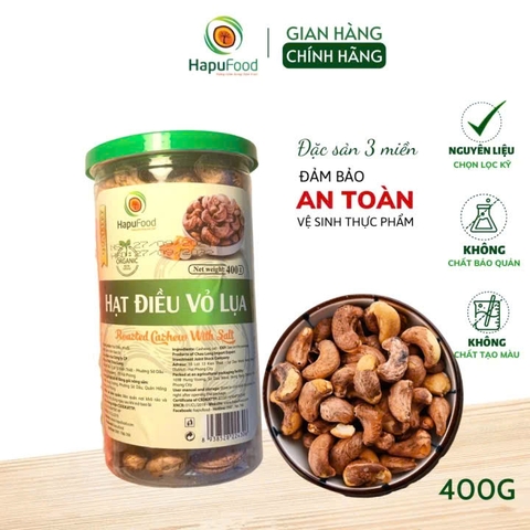 Hạy điều vỏ lụa hũ 400g