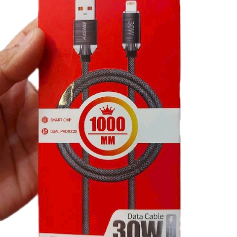 cáp sạc nhanh ANSTY sạc nhanh 30W cổng usb to lightning, dây dù dài 1000mm