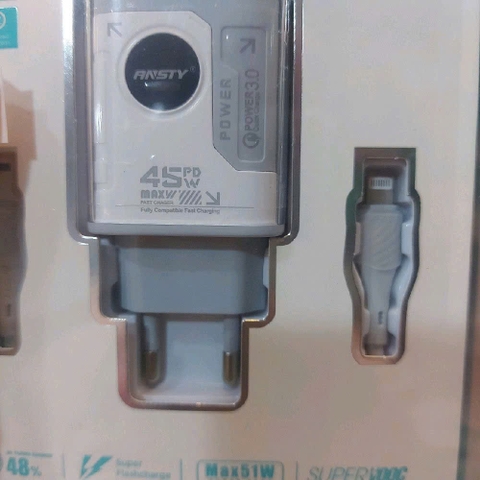 Bộ sạc nhanh 45W ANSTY Q-048 cổng type-c to lightning
