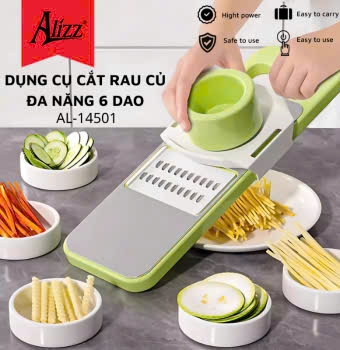 DỤNG CỤ CẮT RAU CỦ QUẢ ĐA NĂNG 6 DAO ALIZZ 14501