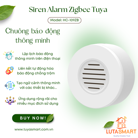 Chuông báo động thông minh Zigbee Tuya - HC-109ZB