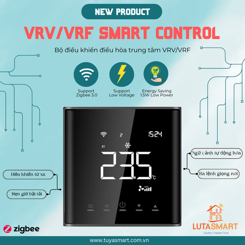 Mặt điều khiển thông minh gắn tường điều hòa trung tâm VRV/VRF Tuya