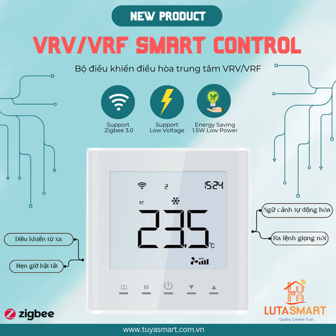 Bộ điều khiển điều hòa thông minh cho Hệ thống điều hòa trung tâm VRV Daikin Zigbee/WiFi Tuya