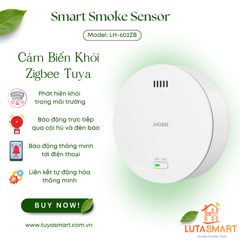 Cảm Biến Khói Zigbee Tuya - LH-602ZB