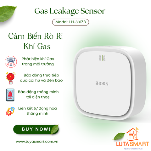 Cảm Biến Rò Rỉ Khí Gas Zigbee Tuya - LH-801ZB