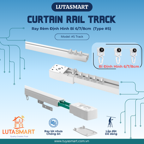 Ray Rèm Định Hình Cữ Bi 6/7/8cm - Rèm Tự Động