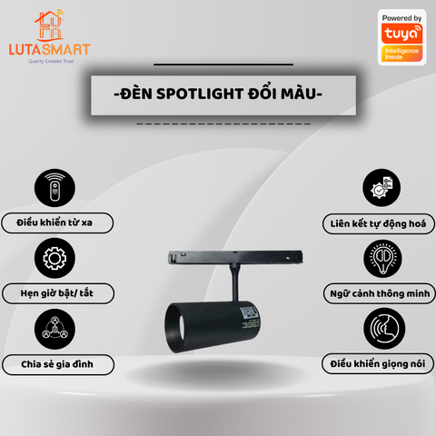 Đèn Spotlight đổi màu - Magnetic Full Color Spot Light