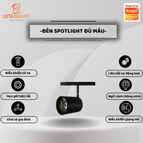Đèn spotlight đủ màu góc chiếu 10°