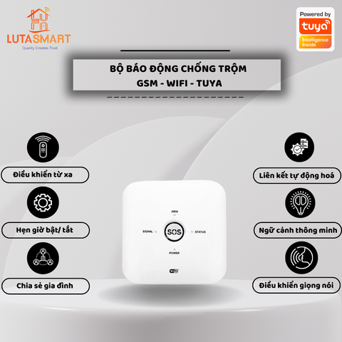 Bộ báo động chống trộm GSM - Wifi - Tuya