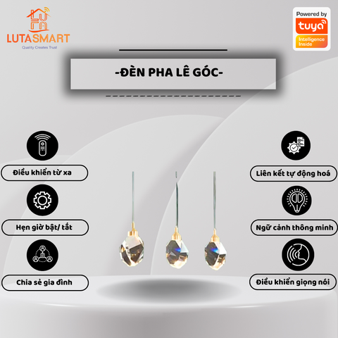 Đèn chùm pha lê gắn thanh ray - Magnetic Track Crystal Light Series