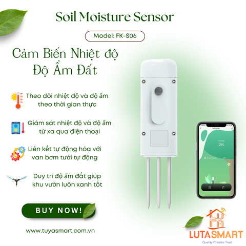 Cảm biến độ ẩm đất thông minh Zigbee Tuya