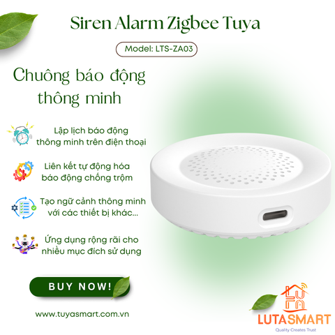 Chuông báo động thông minh Zigbee Tuya