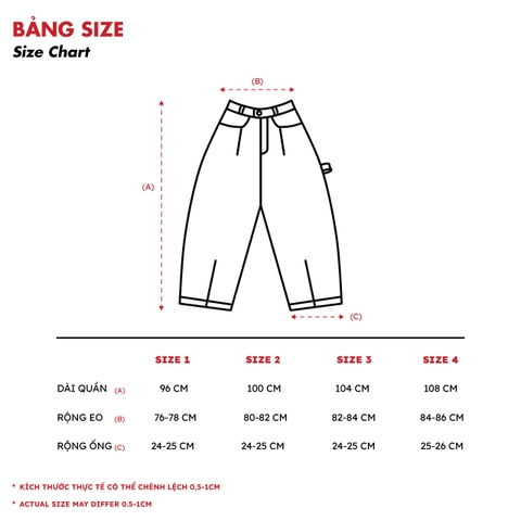 THEM® Denim Pants Relaxed Double Pocket ( ĐEN CÁT )