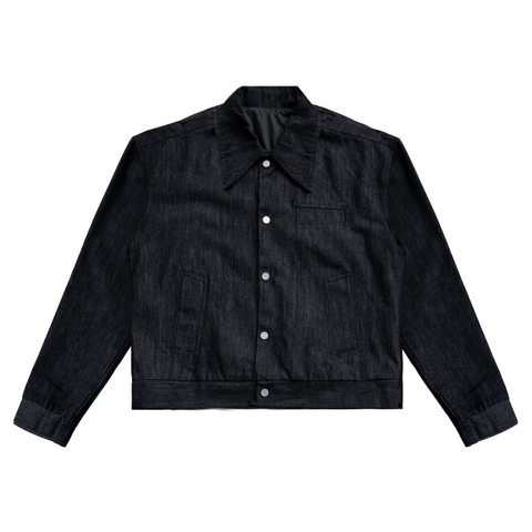THEM® Denim JACKET Relaxed Double Pocket ( ĐEN CÁT )