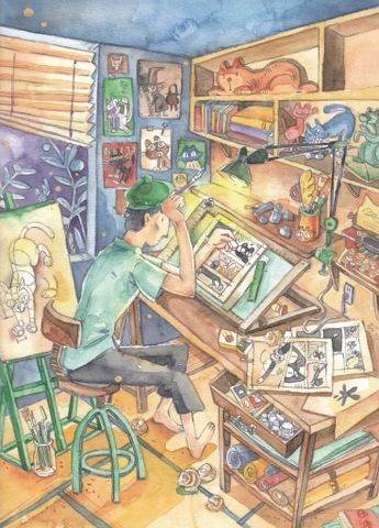 Art print - A3 - góc vẽ