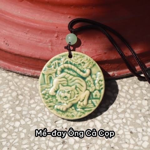 ED - Dây chuyền mề đay gốm Thần Thú Nam Bộ - Ông Cả Cọp