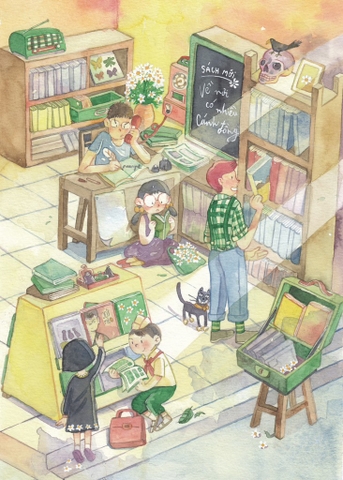 Art print - A3 - hiệu sách của Phan