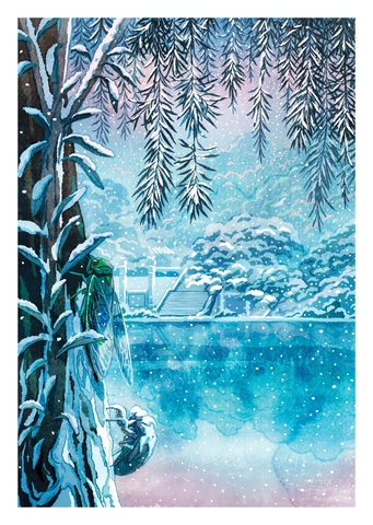 Tùng Lâm - Postcard 8 - Bên hồ Vị Danh - A6